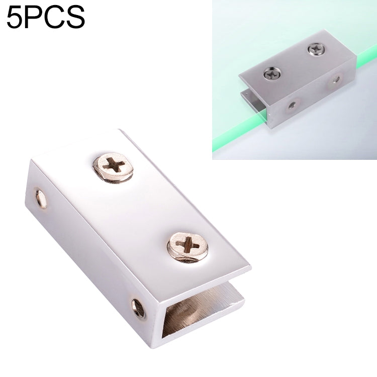 Zinc Alloy Bright Fixed Bracket Connection 12mm Rectangular Glass Fixing Clamp, 12mm Rectangular
