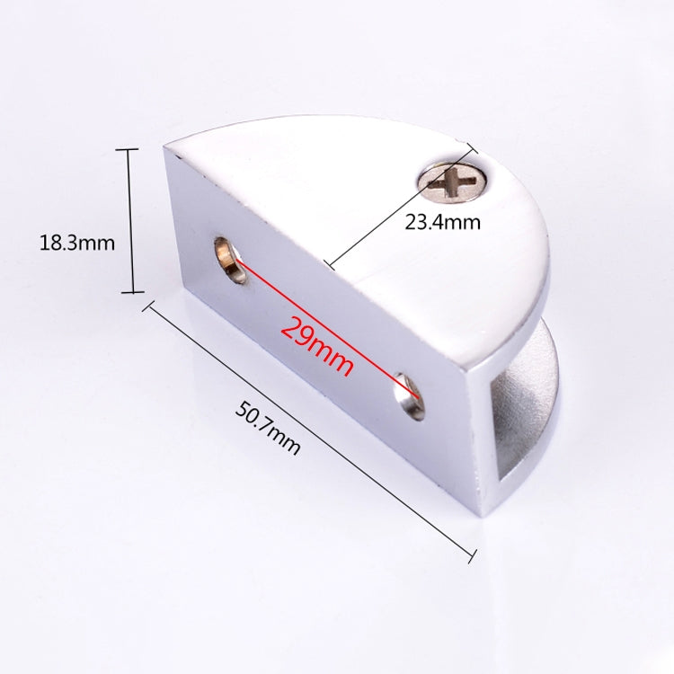 Zinc Alloy Bright Fixed Bracket Connection Semicircle Glass Fixing Clamp, Size: L, Semicircle, Size: L