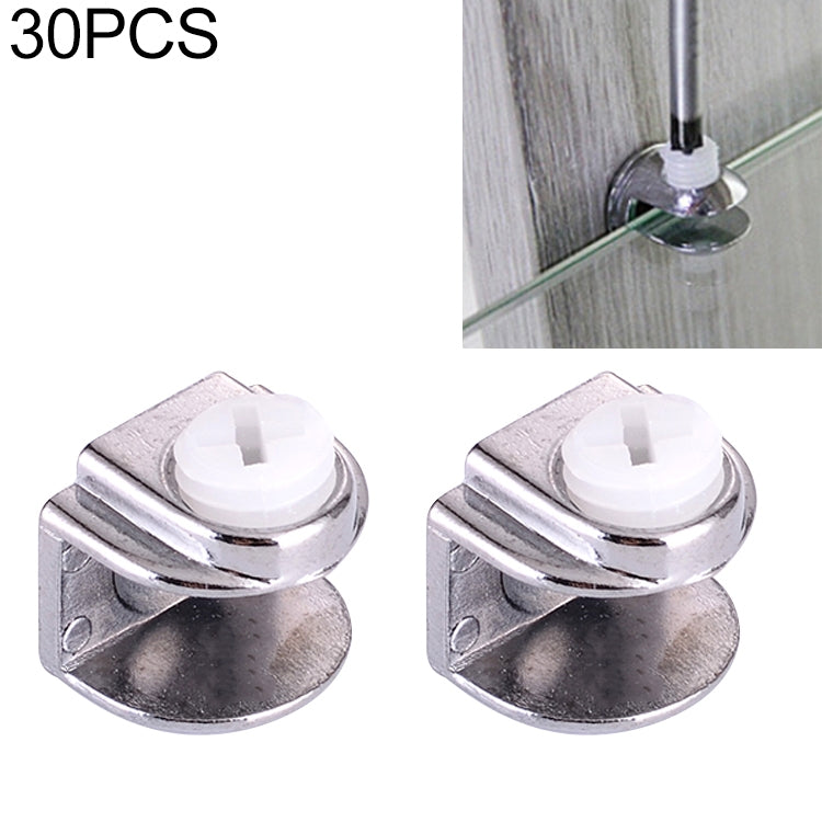 30 PCS Zinc Alloy Bright Fixed Bracket Connection Single Hole Semicircle Glass Fixing Clamp, Single Hole Semicircle