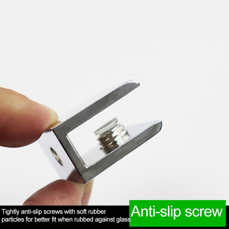 30 PCS Zinc Alloy Bright Fixed Bracket Connection Single Hole Semicircle Glass Fixing Clamp, Single Hole Semicircle