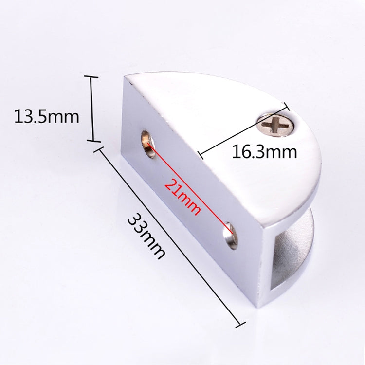10 PCS Zinc Alloy Bright Fixed Bracket Connection Semicircle Glass Fixing Clamp, Size: S, Semicircle, Size: S