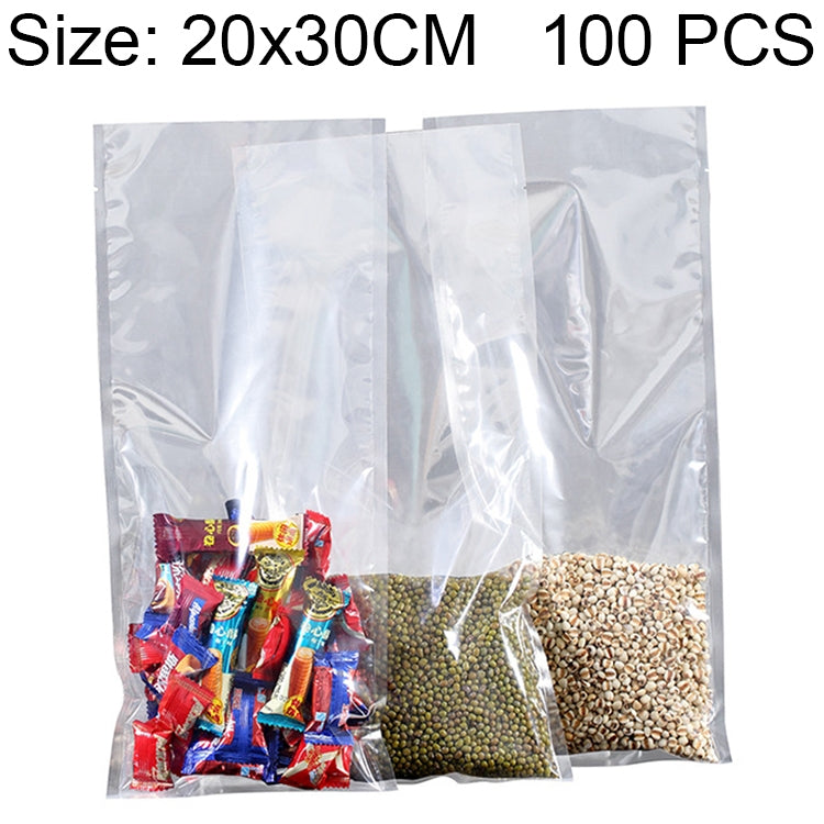 100 PCS Food Vacuum Packaging Transparent Plastic Bag Nylon Fresh-keeping Bag, Size: 25cm x 35cm, Size: 20cm x 30cm