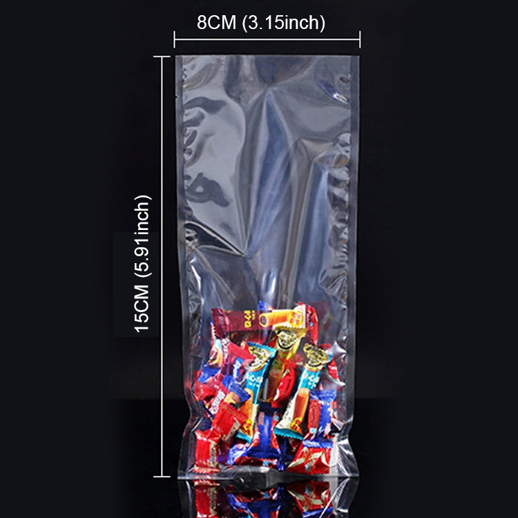 100 PCS Food Vacuum Packaging Transparent Plastic Bag Nylon Fresh-keeping Bag, Size: 25cm x 35cm, Size: 8cm x 15cm
