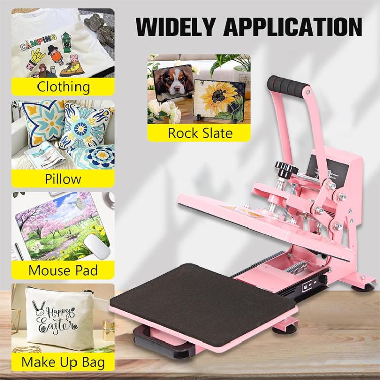 Hand Stamping Machine T-Shirt Clothes Heat Transfer, Size: 23x30cm, US Plug, POD Machine US Plug