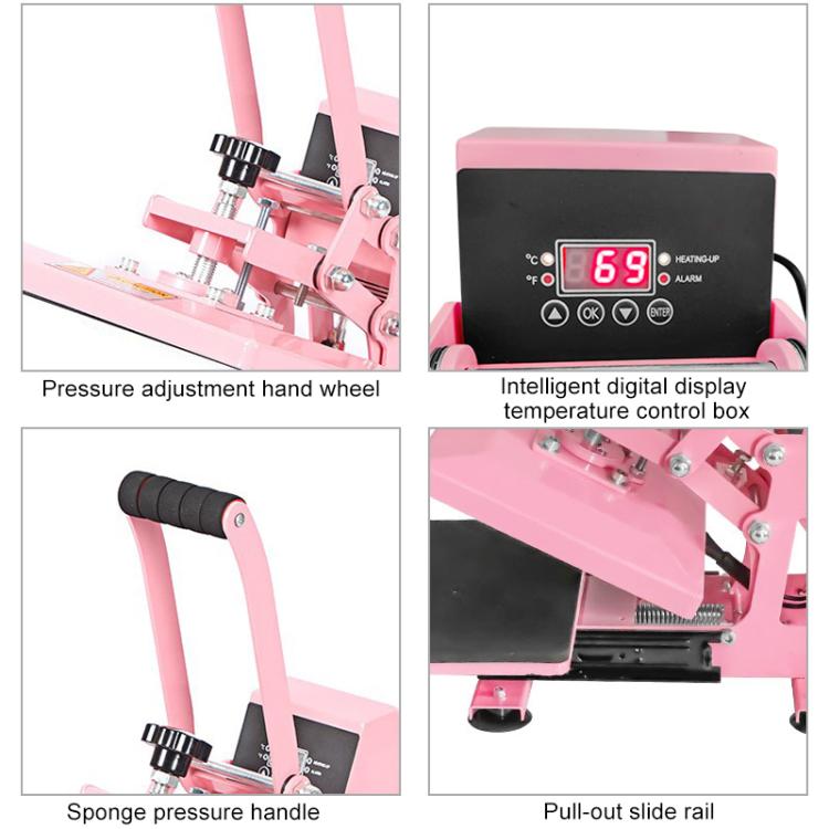 Hand Stamping Machine T-Shirt Clothes Heat Transfer, Size: 23x30cm, US Plug, POD Machine US Plug
