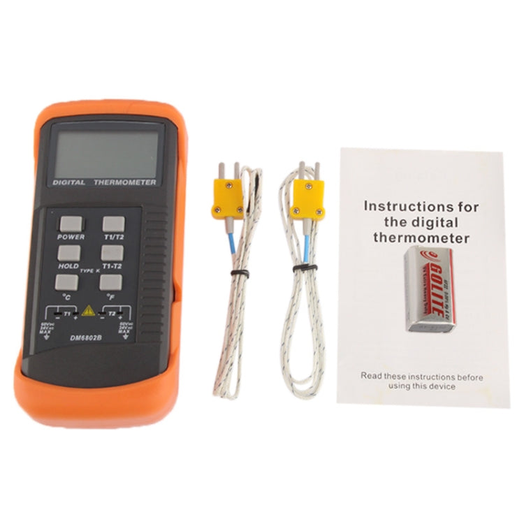 Digital Thermometer with Two K-Type Sensors , DM6802B