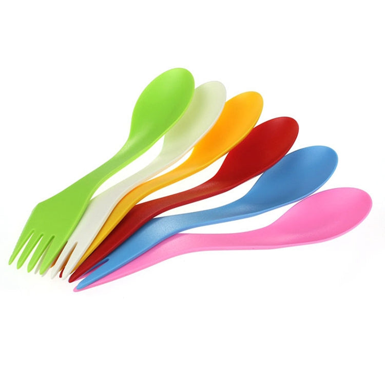 6 in 1 Set Colorful ABS Knife / Fork / Spoon Set, 1 Set