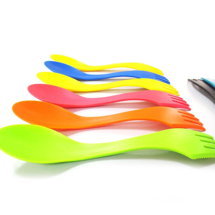 6 in 1 Set Colorful ABS Knife / Fork / Spoon Set, 1 Set