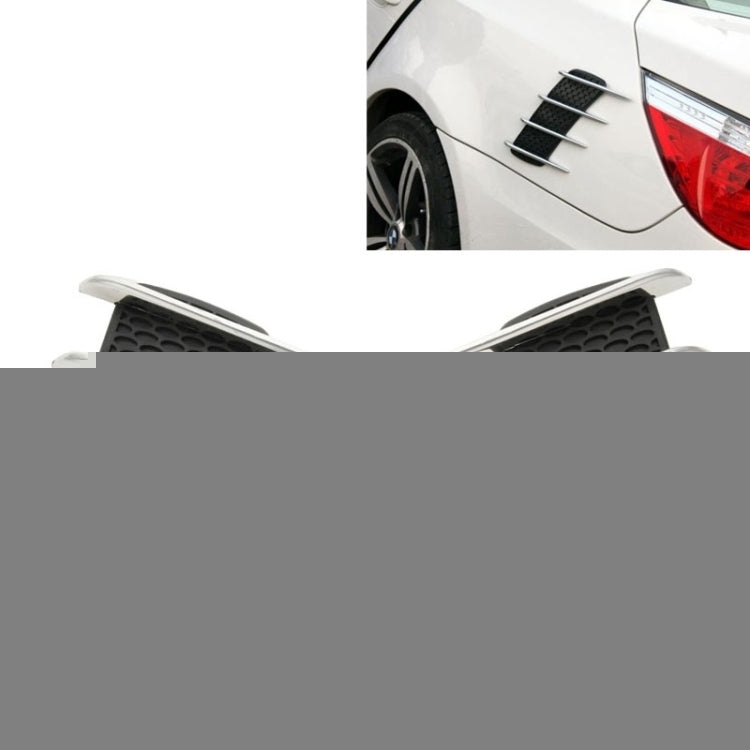 2 PCS Hood Side Shark Gill Simulation Air Flow Vent Fender Sticker for Car Decoration, Size: 22cm x 20cm x 2cm, 220mm x 200mm x 20mm