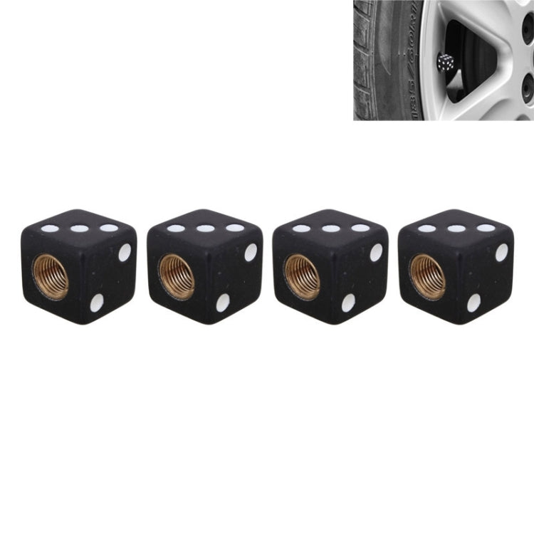 Universal 8mm Dice Style Plastic Car Tire Valve Caps, Pack of 4, Dice Shape 3 Magenta, Dice Shape 3, Dice Style 3
