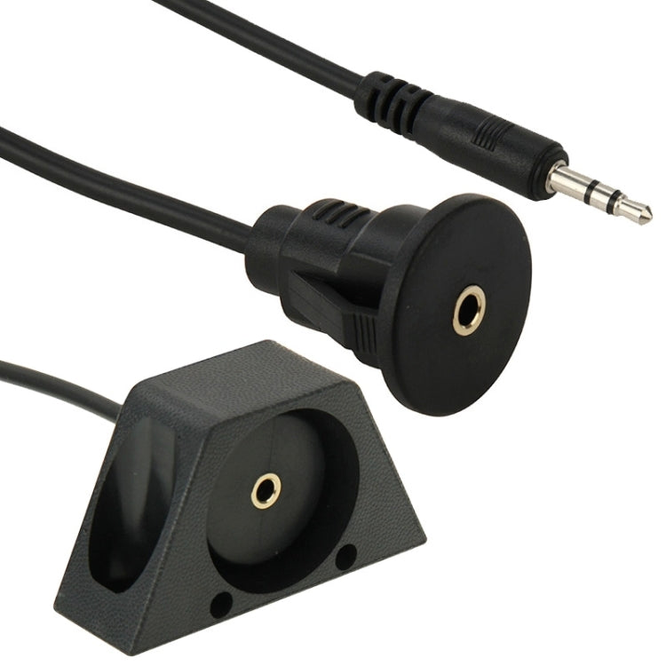 3.5mm Male to Female Extension Cable with Car Flush Mount, Length: 1m, 3.5mm Male to Female