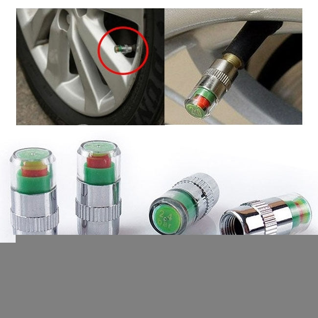 4 PCS 2.4 Bar Tire Pressure Detection Screw Cap, Tire Pressure Detection Screw Cap