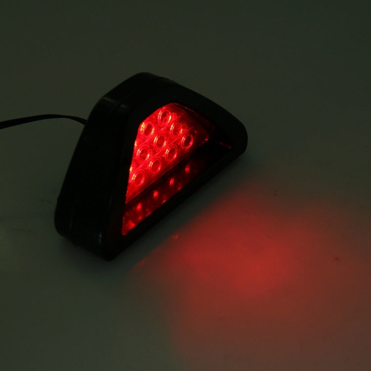12-LED Rear Tail Warning Brake Light for DC 12V Cars, 12-LED Red Light
