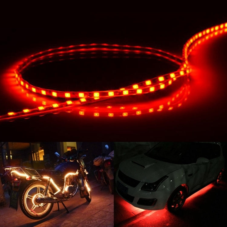 5 PCS Flow Style 45 LED 3528 SMD Waterproof Flexible Car Strip Light for Car Decoration, DC 12V, Length: 45cm, 45cm Red, 45cm White, 45cm Yellow, 45cm Dark Blue, 45cm Green, 45cm Ice Blue, 45cm Pink