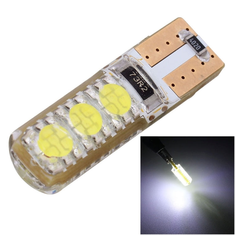 10 PCS T10 3W 300LM Silicone 6 LED SMD 5050 Car Clearance Lights Lamp, DC 12V, 6 LED SMD 5050, 6  SMD 5050 LEDs, 6 SMD 5050 LEDs