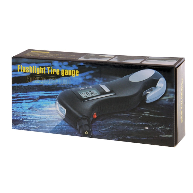 LCD Display Screen Digital Tire Gauge with LED Flashlight, Pressure Range: 2-150PSI, Tire Gauge