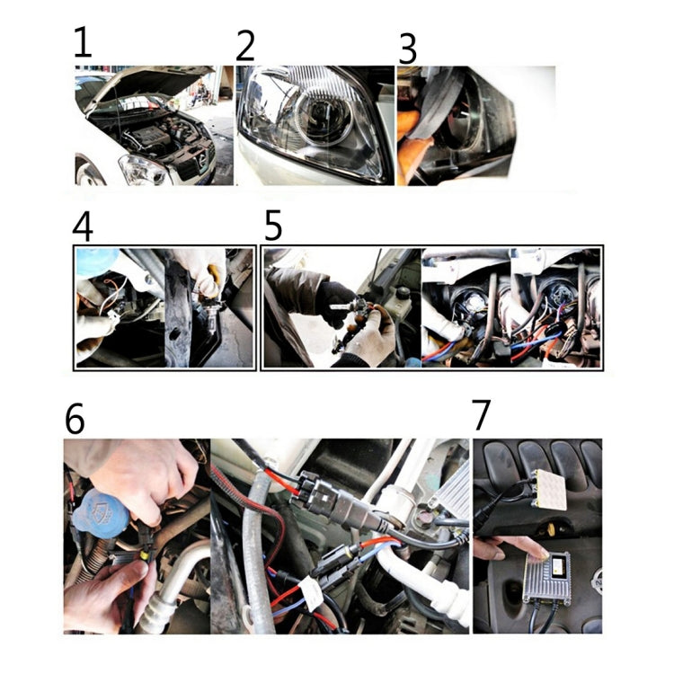 12V 35W H4-3 HID Xenon Light High Intensity Discharge Lamp Kit, Color Temperature: 6000K, H4+35W 6000K