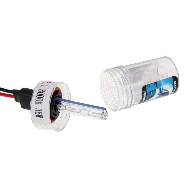 DC12V 35W H11 HID Xenon Light Single Beam Super Vision Waterproof Head Lamp, Color Temperature: 8000K, Pack of 2, H11+35W 8000K