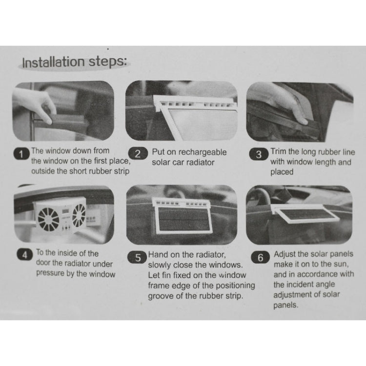 2W Solar Powered Car Auto Air Vent Cool Fan Cooler Ventilation System Radiator, with Temperature Display, 2W Solar Powered Fan
