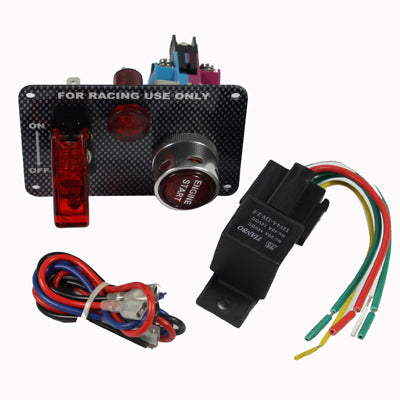 Carbon Fiber Flip-up Start Ignition Switch Panel and Accessories for Racing Sport , Carbon Fiber