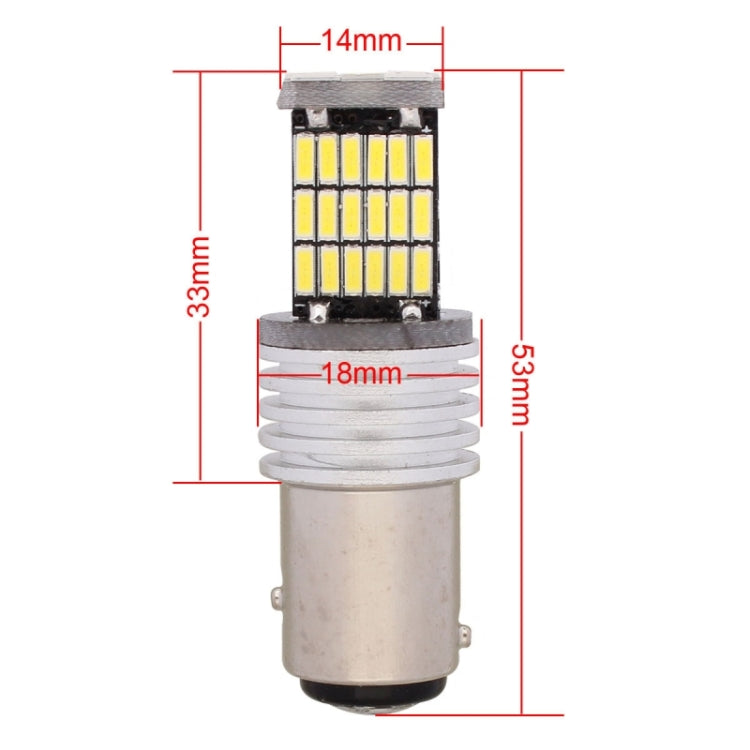 2 PCS 1157 9W 450LM White Light 45 LED 4014 SMD Car Brake Light Steering Light Bulb, DC 12V, 1157