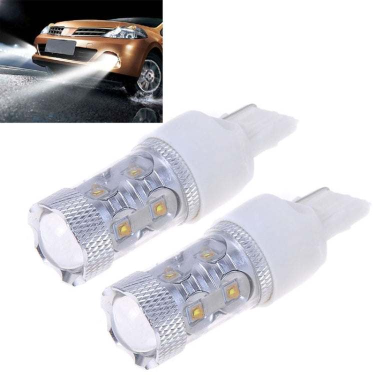 2 PCS 7440 650 Lumen 50W 10-3535-LEDs 6500K White Light  Car Brake Light, DC 12-24V, 7440
