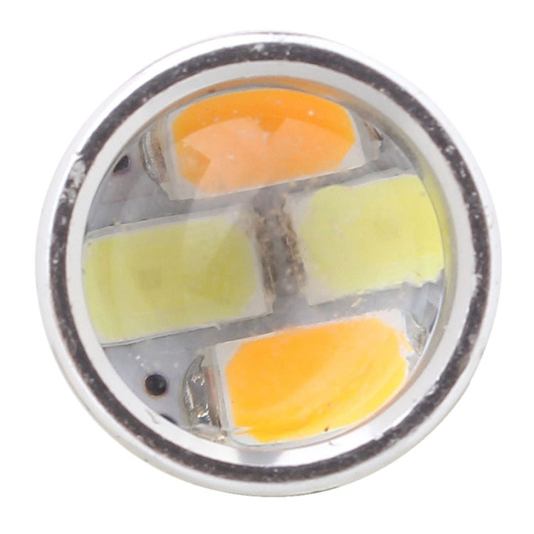 2PCS T20 10W 700LM Yellow + White Light Dual Wires 20-LED SMD 5630 Car Brake Light Lamp Bulb, Constant Current, DC 12-24V, T20 Dual Wires