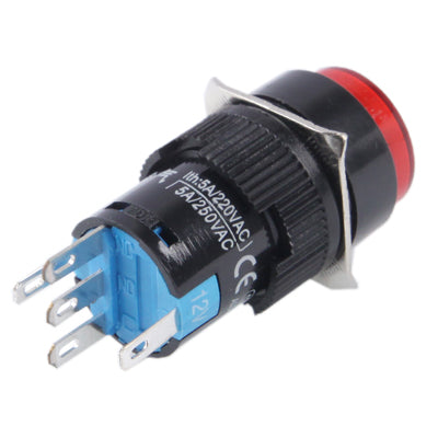 Car DIY Round Button Push Switch / Indicator, Red Indicator, Green Indicator