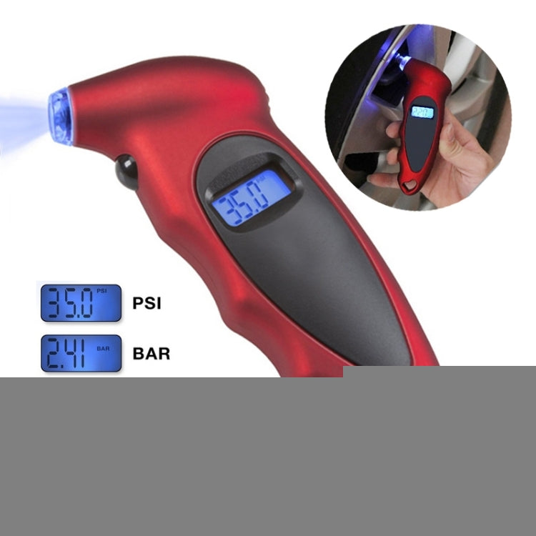 Digital Tire Gauge with LED Flash light, Pressure Range: 0-100PSI, 0-100PSI
