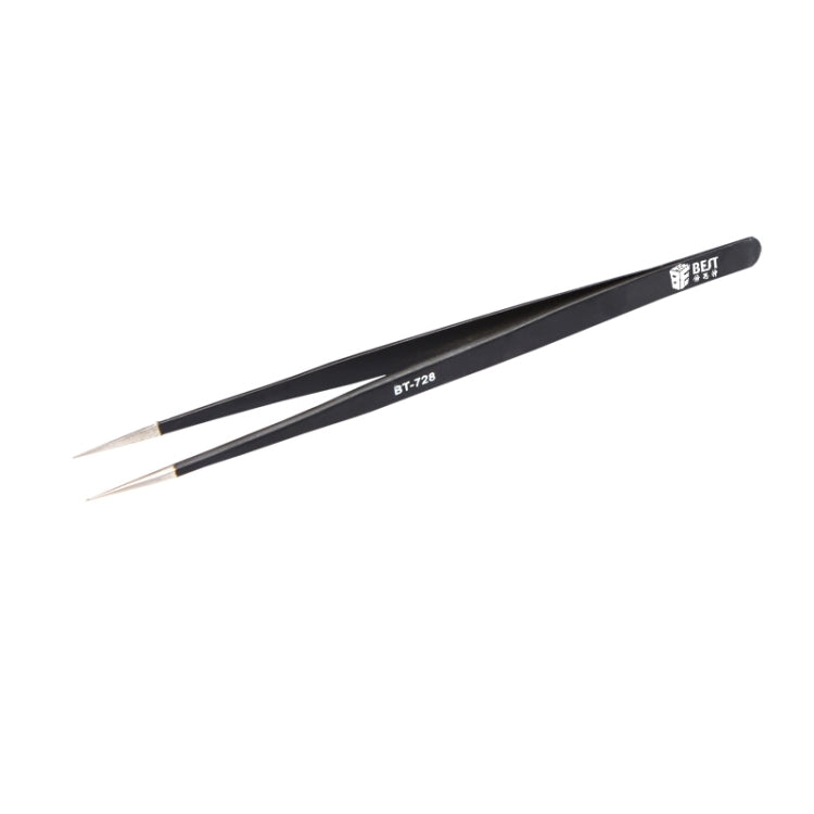 BEST BST-728 202 Stainless Steel Anti-static Tip Tweezers, BST-728