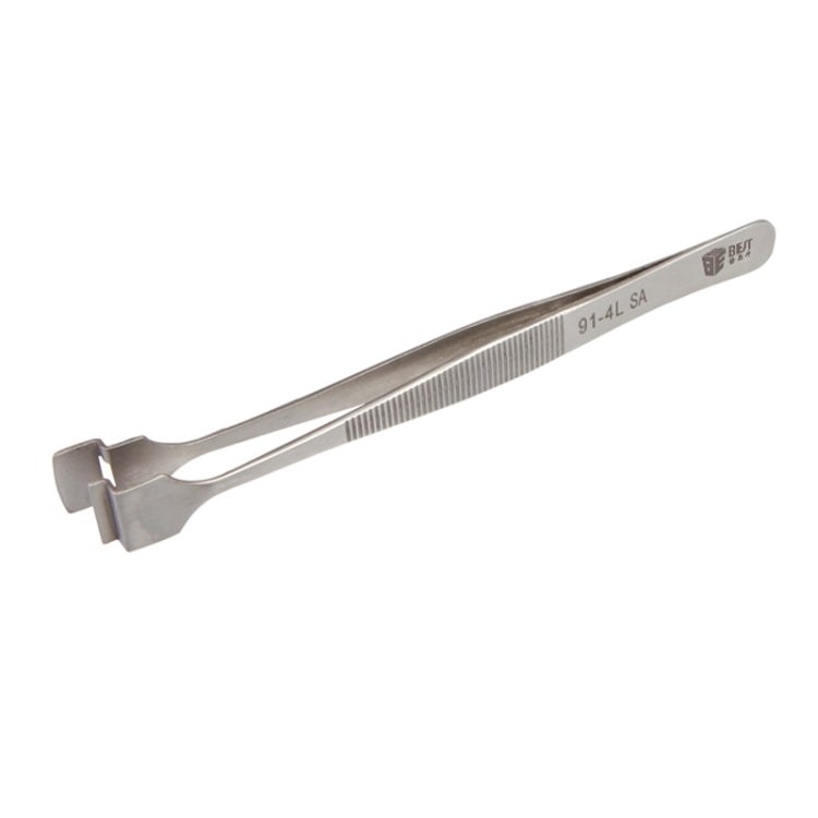 BEST BST-91-4L SA Professional Stainless Steel Wafer Tweezers for Silicon Wafer, BST-91-4L