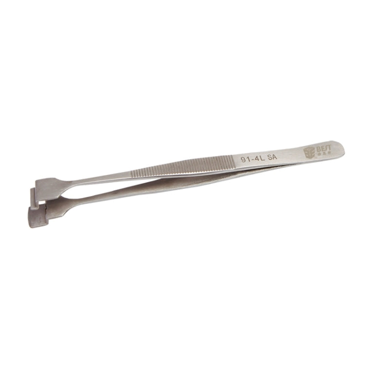 BEST BST-91-4L SA Professional Stainless Steel Wafer Tweezers for Silicon Wafer, BST-91-4L