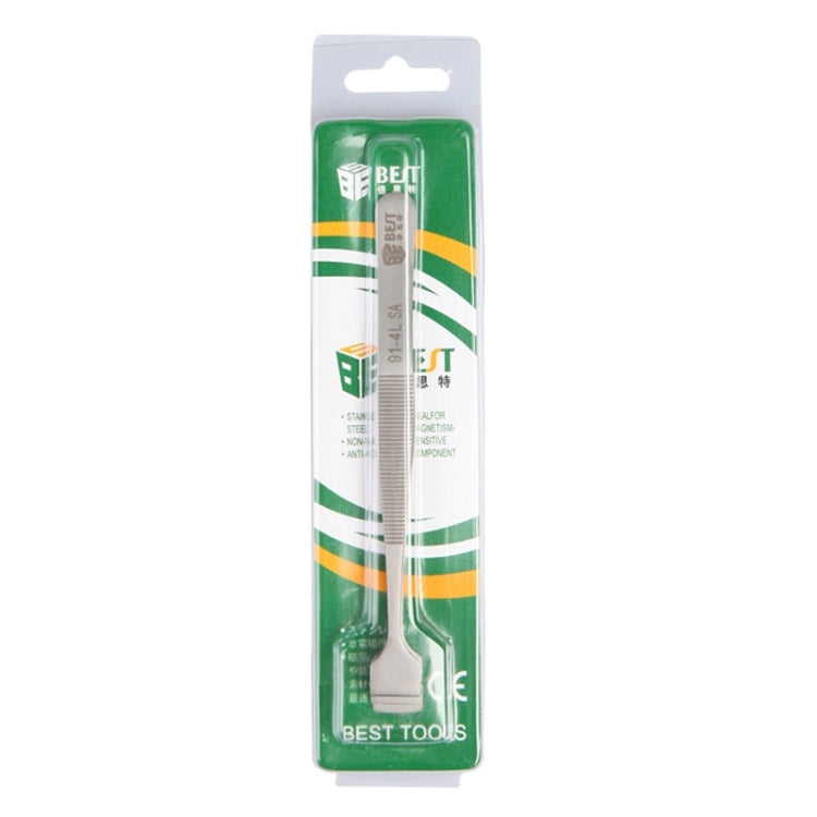 BEST BST-91-4L SA Professional Stainless Steel Wafer Tweezers for Silicon Wafer, BST-91-4L