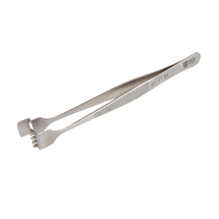 BEST BST-91-4T SA Professional Stainless Steel Wafer Tweezers for Silicon Wafer, BST-91-4T