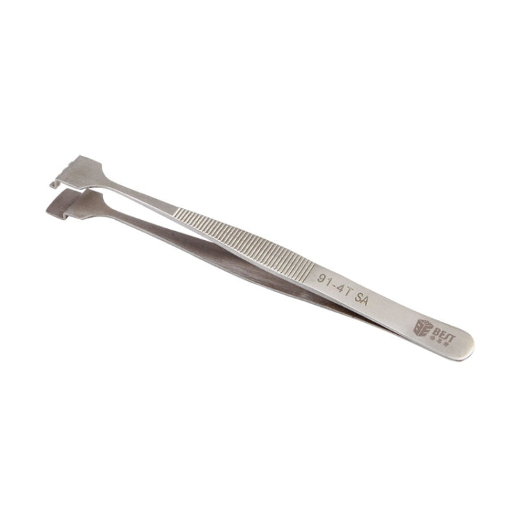 BEST BST-91-4T SA Professional Stainless Steel Wafer Tweezers for Silicon Wafer, BST-91-4T