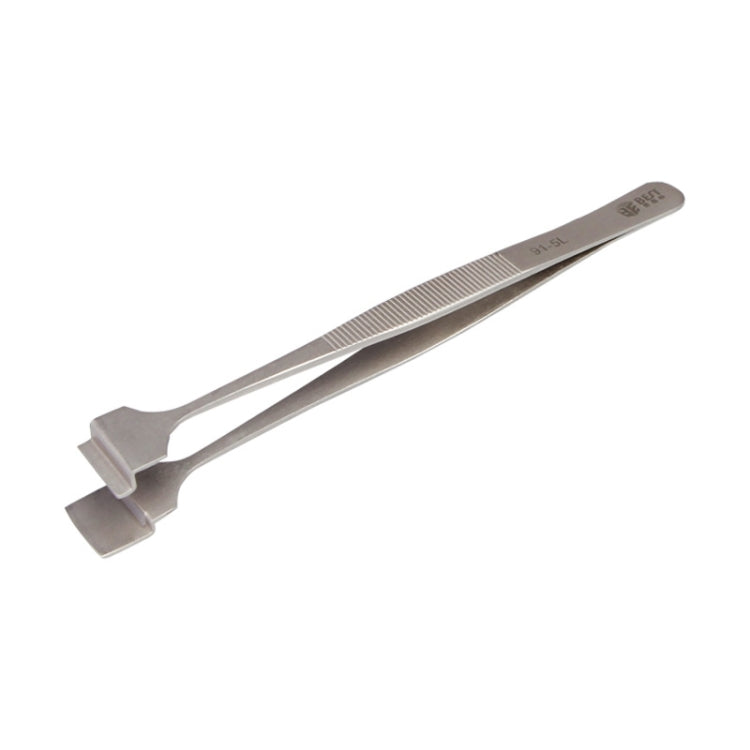 BEST BST-91-5L SA Professional Stainless Steel Wafer Tweezers for Silicon Wafer, BST-91-5