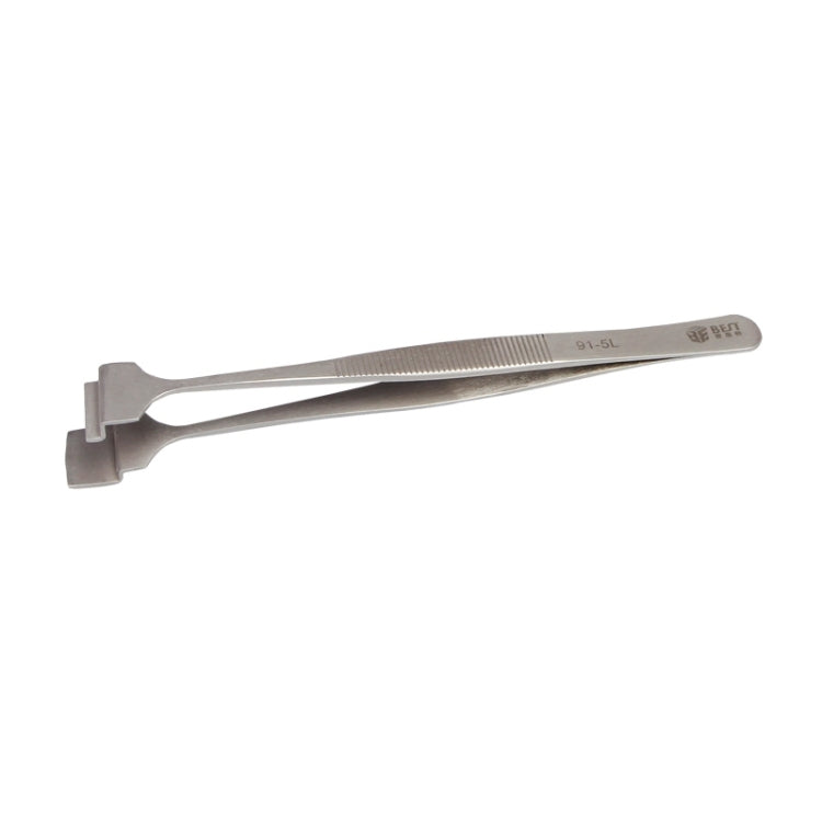 BEST BST-91-5L SA Professional Stainless Steel Wafer Tweezers for Silicon Wafer, BST-91-5