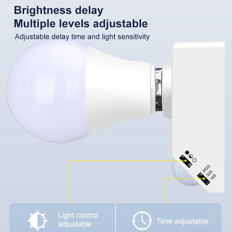 R138 Human Motion Sensor Lamp Holder, Adjustable