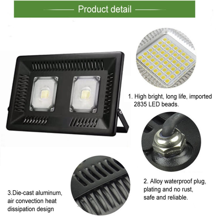 2 x 48 LED SMD 2835, Luminous Flux: > 8000LM, PF > 0.9, RA > 80, AC 90-140V, 100W Warm White