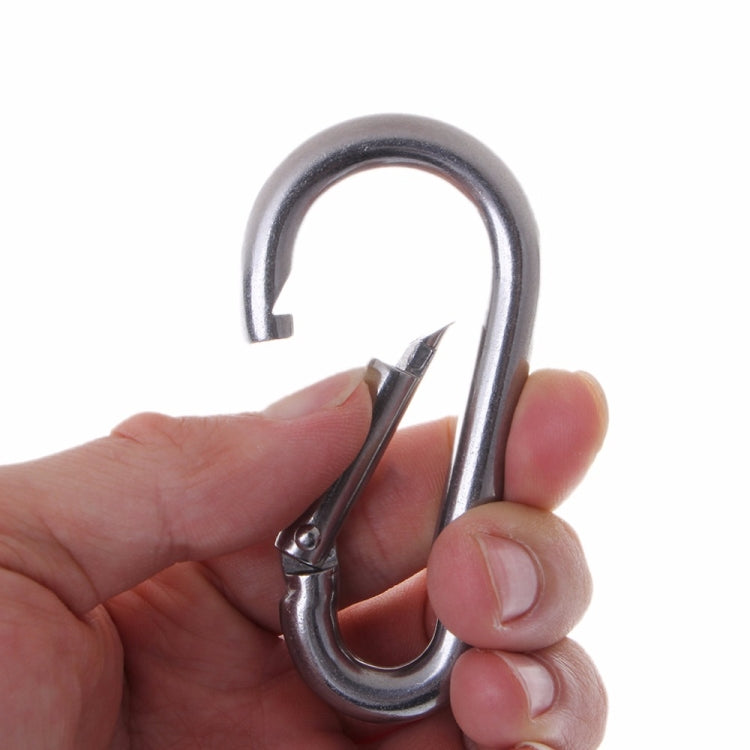 M4 Stainless Steel Carabiner Spring Hook Multi-tool Mountaineering Buckle Lock Camping Hook Rope, Inner Diameter: 3.93mm, M4