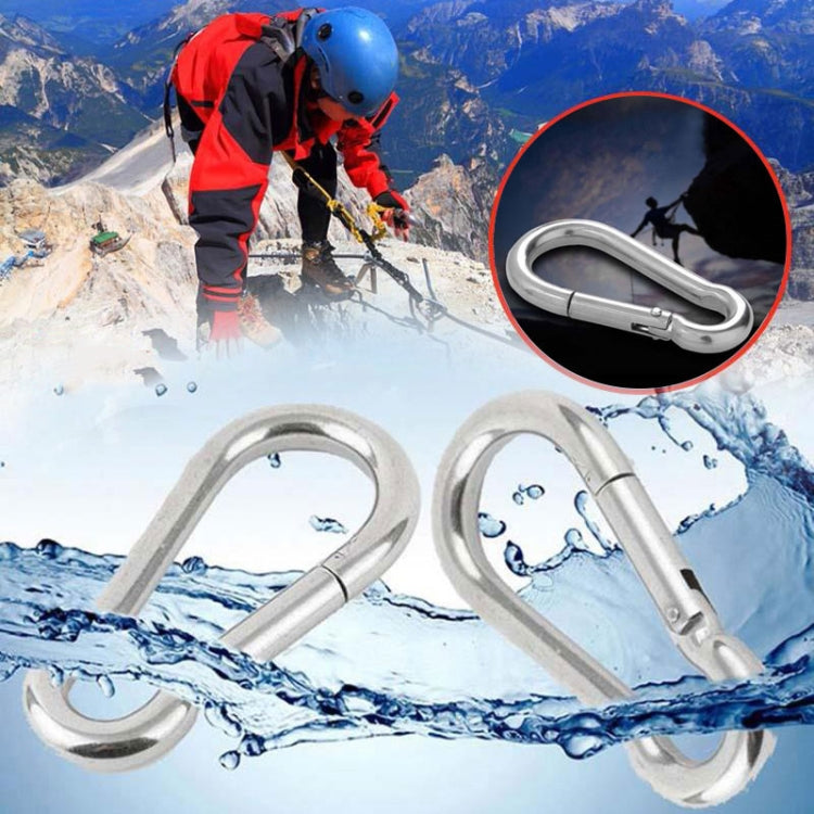 M4 Stainless Steel Carabiner Spring Hook Multi-tool Mountaineering Buckle Lock Camping Hook Rope, Inner Diameter: 3.93mm, M4