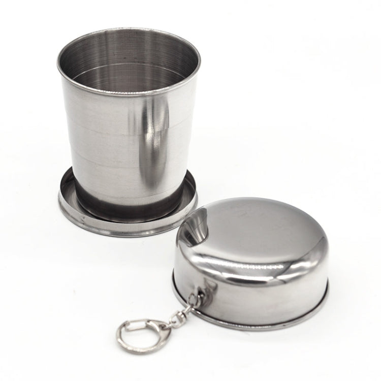 Stainless Steel Retractable Outdoor Cup  Size: 50 x 50 x20 mm (Small), Size: 50 x 50 x20 mm