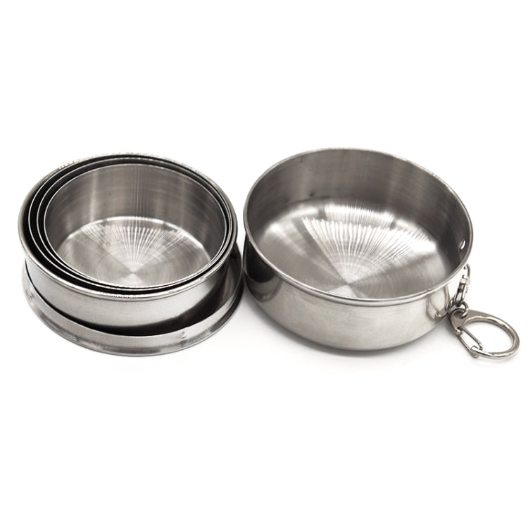 Stainless Steel Retractable Outdoor Cup  Size: 50 x 50 x20 mm (Small), Size: 50 x 50 x20 mm