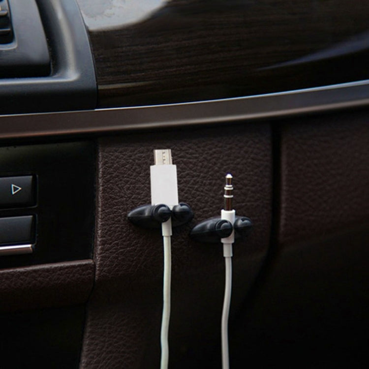 8 PCS DM-003 Car Cable Convenient Bundle Clip with Adhesive, DM-003(Black)