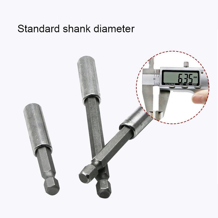 5 PCS 1/4 Electric Batch Head High Magnetism Connecting Rod Pistol Drill Extension Rod Sleeve Fast Turning Joint, Length: 75mm, 75mm Joint