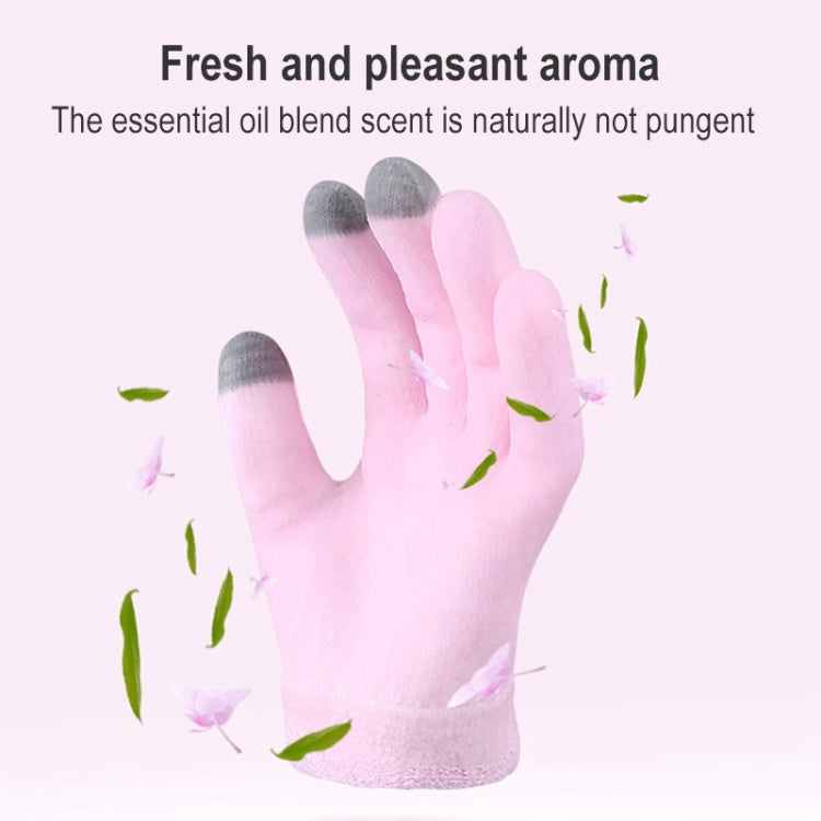 2 PCS Feather Yarn Touch Screen Gloves Outdoor Full Finger Gloves, Feather Yarn