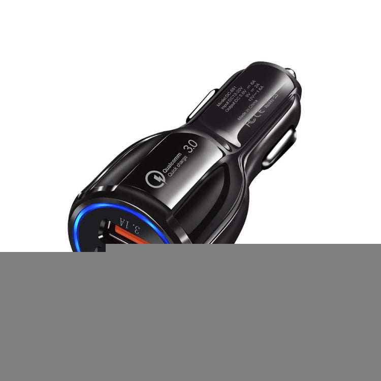 Qc3.0 Dual USB 6A Vehicle Fast Charger / Mobile Phone Tablet Fast Charging, LZ-681 (Black), LZ-681 (White)
