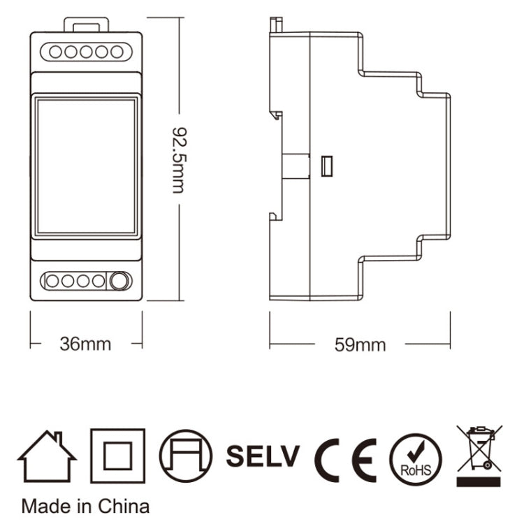 DL-POW1 DC16V DIN Rail DALI Bus Power Supply 4W Max 250mA LED Transformer for RGB CCT LED Downlight