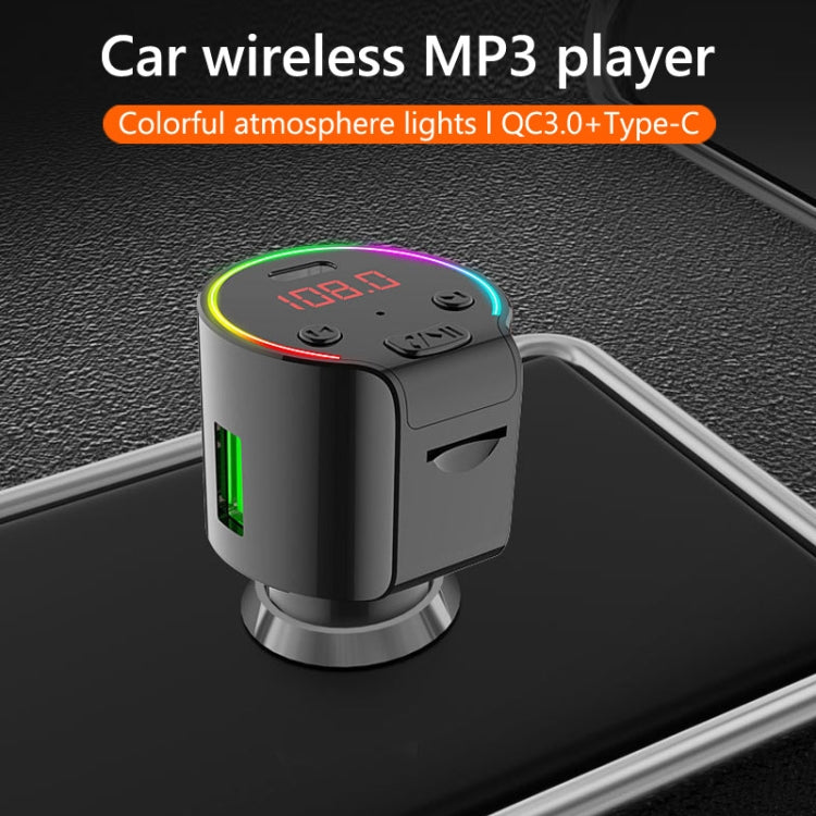 G61 FM Transmitter Music MP3 Player QC3.0 Type-C Quick Charge Support 5.0 Hands-free Car Kit, G61