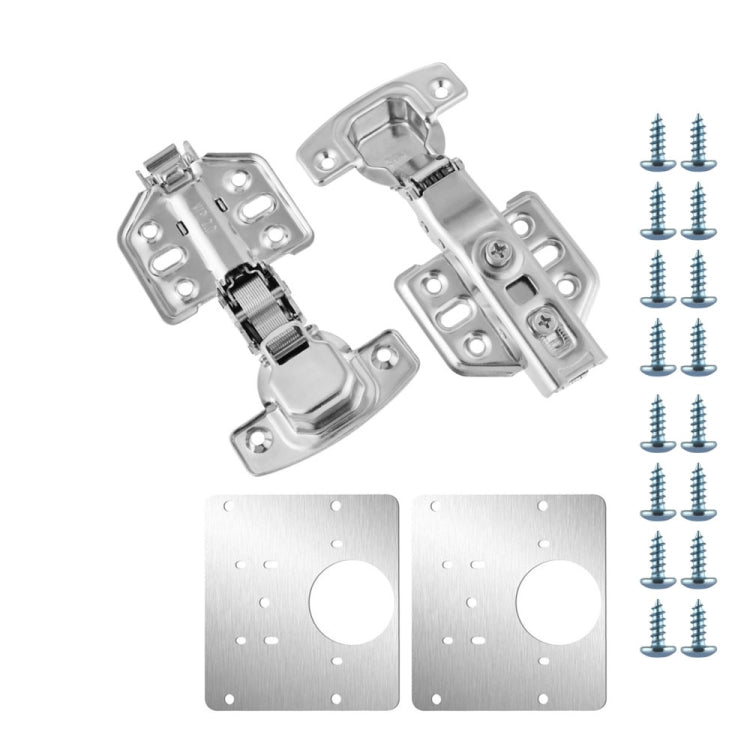 304 Stainless Steel Hinge Hydraulic Damping Mute Thickening Buffer Hinge (Set), Buffer Hinge Set